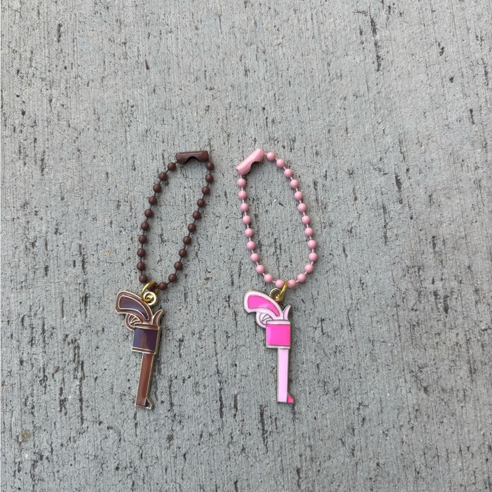 Stanley Pink and Brown Keychain Set